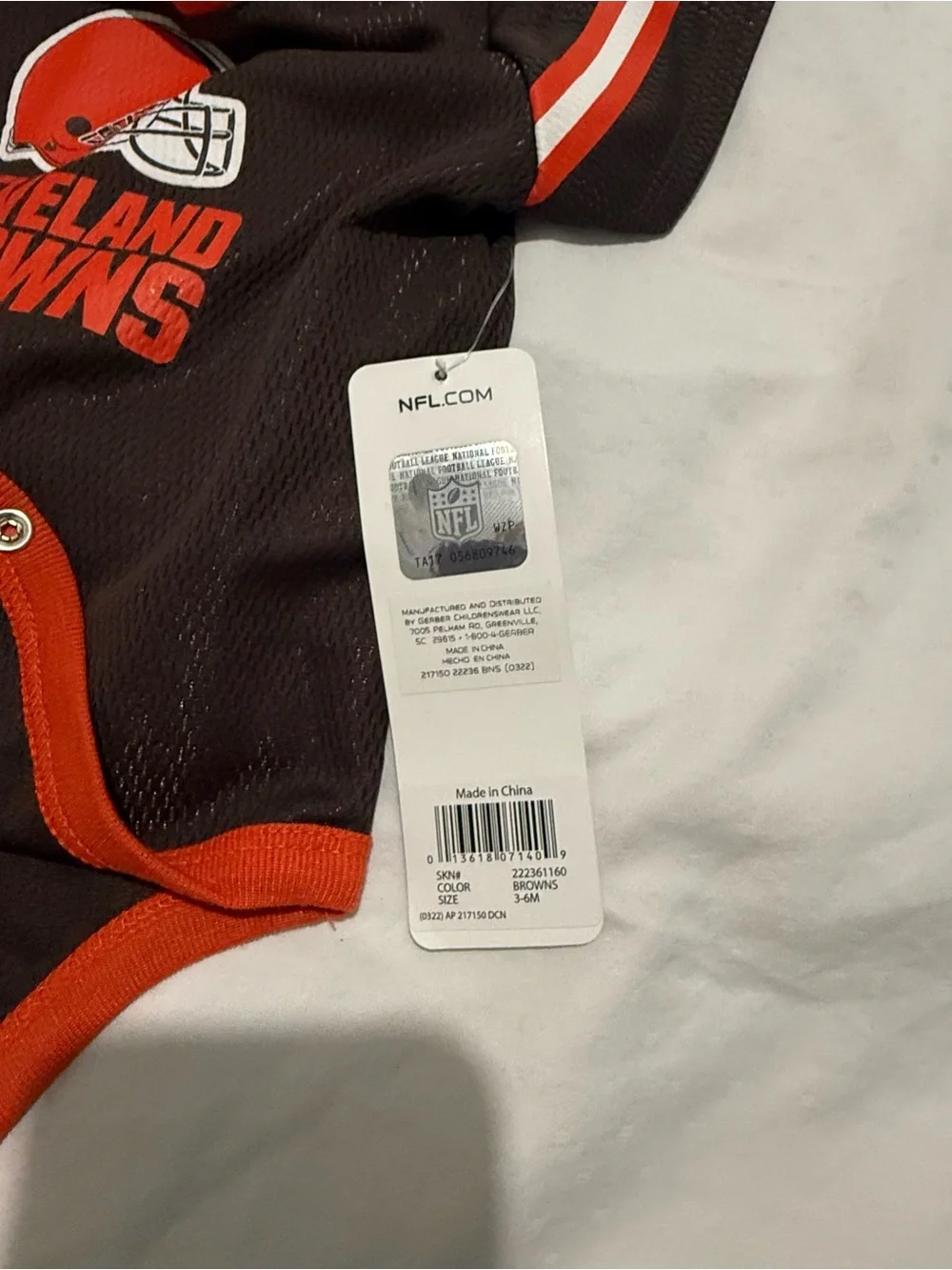 NFL The Browns Team Infant Bodysuit